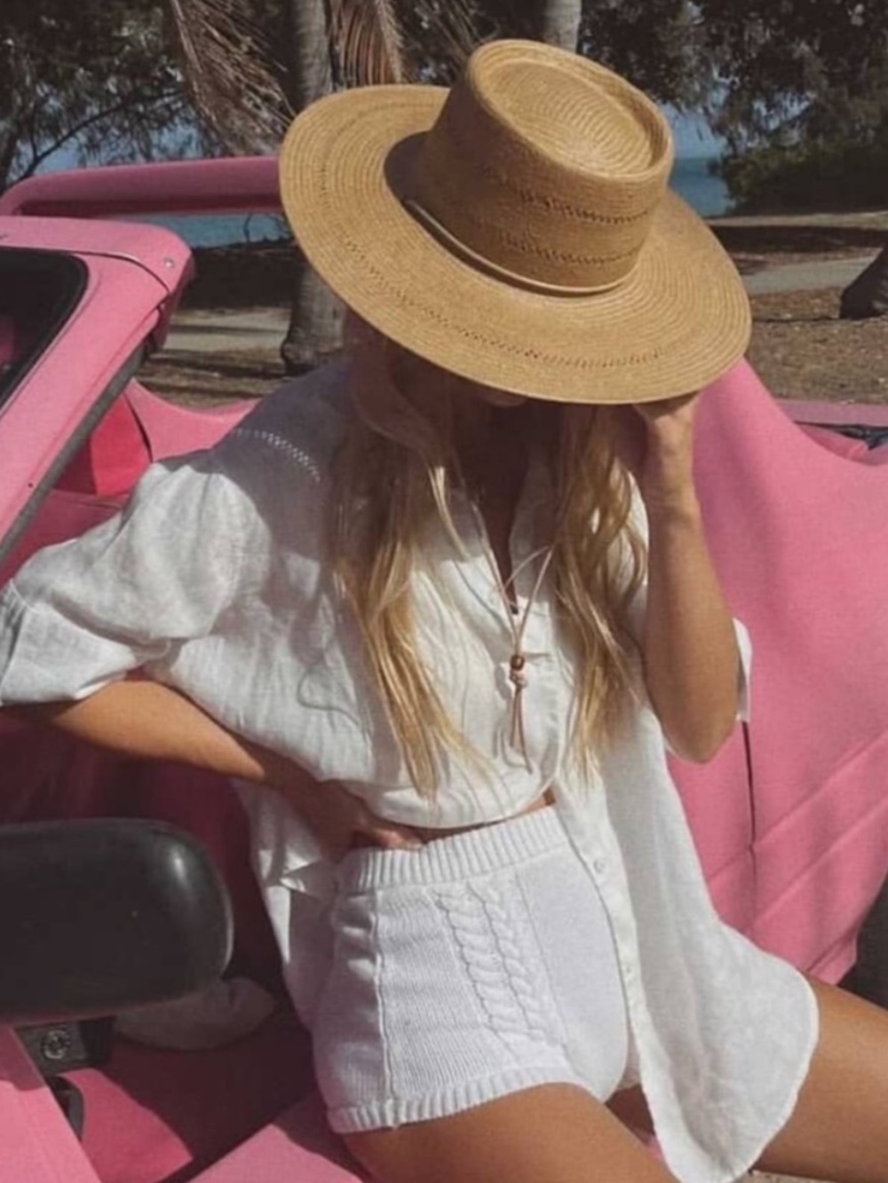 Lack of Color the Jacinto Paper Straw Boater Summer Sun Hat Sz M